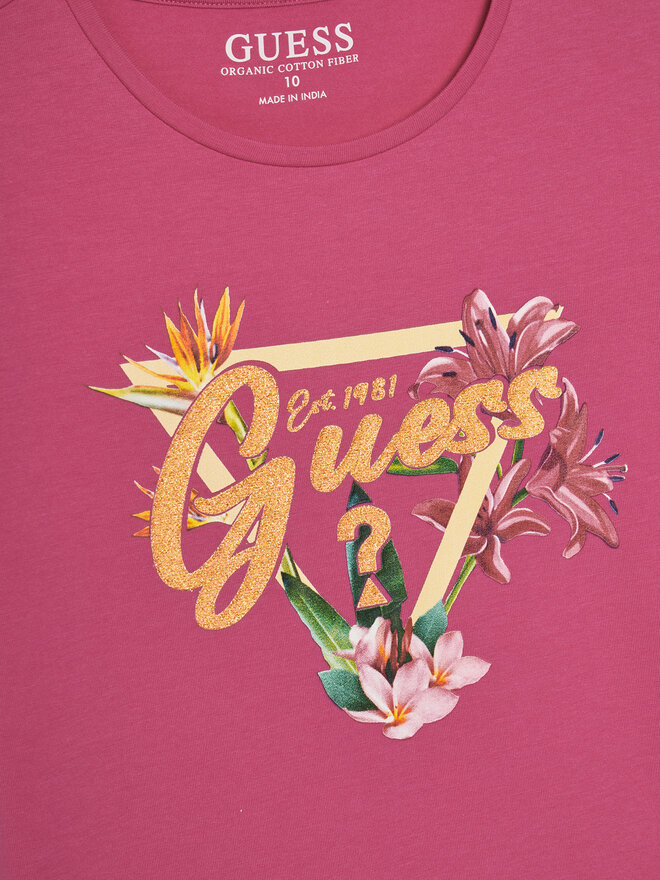 Guess Guess Póló J5GI16 K6YW4 Rózsaszín Regular Fit