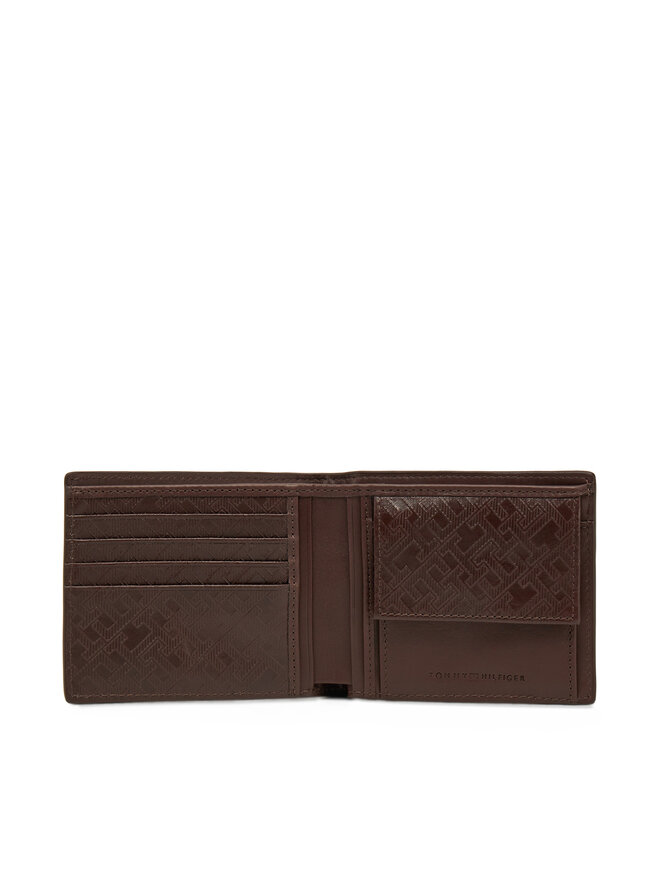 Tommy Hilfiger Portafoglio grande da uomo Tommy Hilfiger Th Monogram Cc And Coin AM0AM13252 Marrone