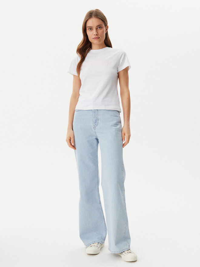 Guess Guess Marškinėliai V5GI15 J1314 Balta Slim Fit