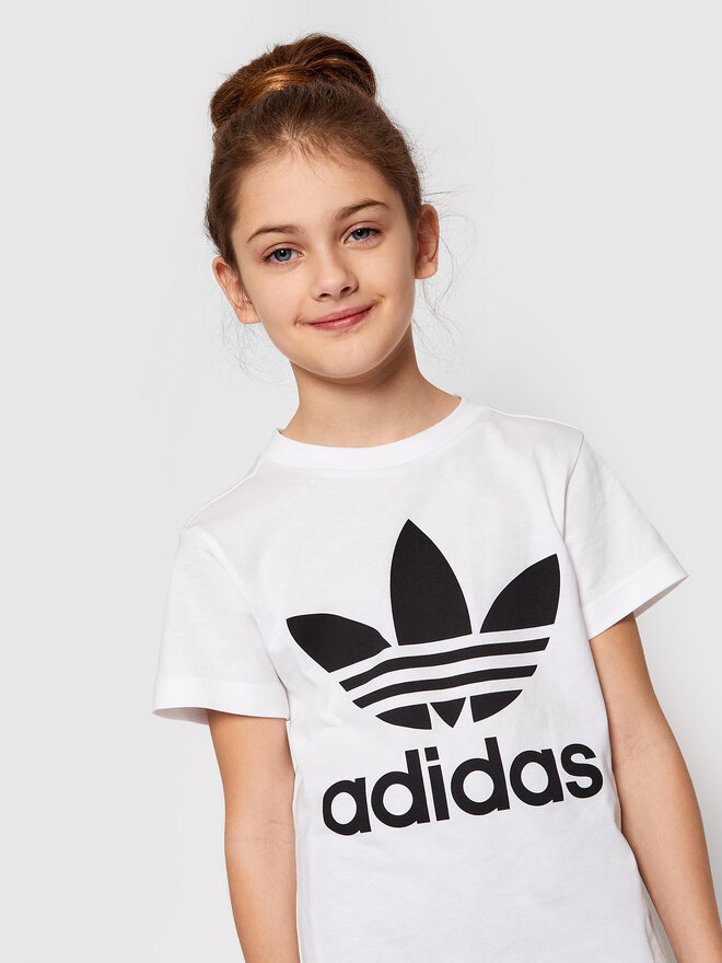 adidas adidas Футболка adicolor Trefoil H25246 Білий Regular Fit