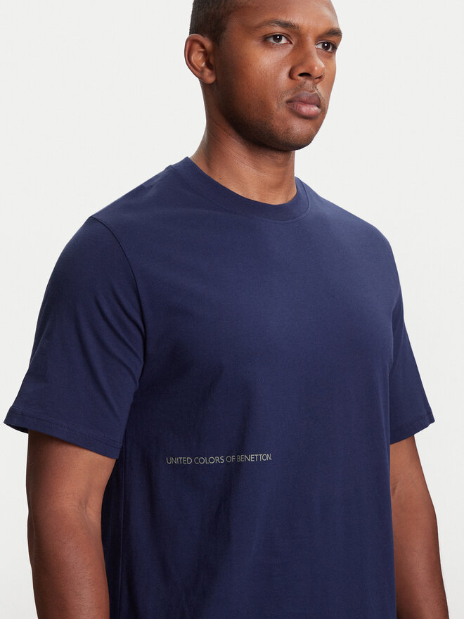 United Colors Of Benetton United Colors Of Benetton Póló 30964M01W Sötétkék Regular Fit