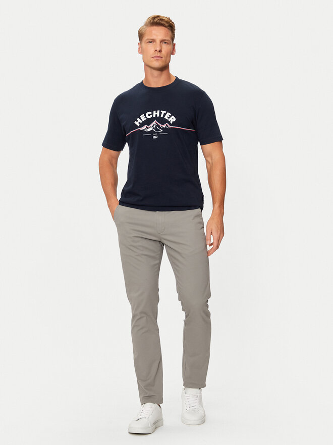 Hechter Paris Hechter Paris T-Shirt 75014 142919 Dunkelblau Regular Fit