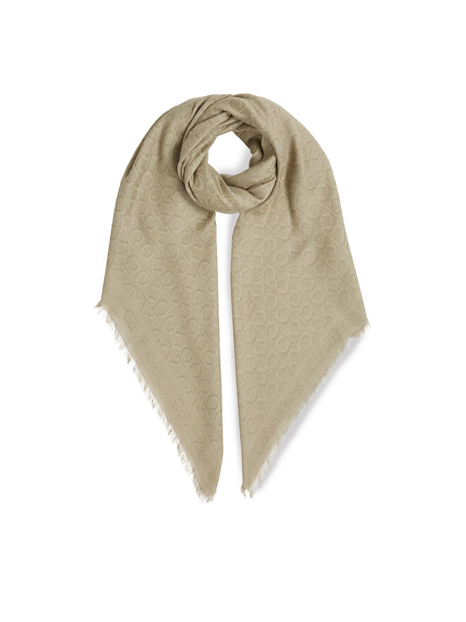 Calvin Klein Šátek Calvin Klein Monogram Jacquard Scarf K60K608779 Zelená
