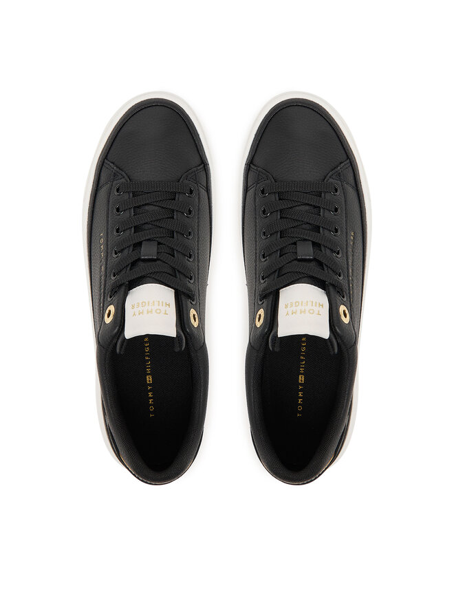 Tommy Hilfiger Sneakers Tommy Hilfiger Th Foxing Platform Leather FW0FW09018 Schwarz