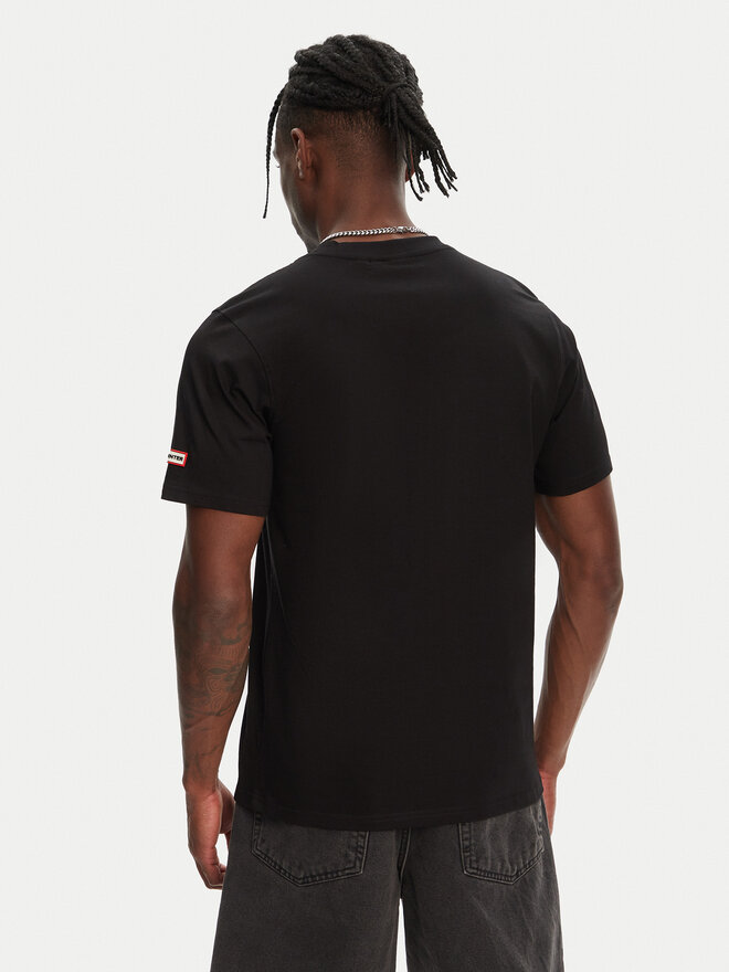 Hunter Hunter Majica Duart Graphic HARM0033251 Črna Regular Fit