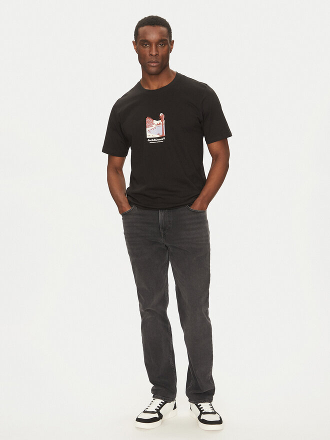 Jack&Jones Jack&Jones Marškinėliai Split Graphic 12273000 Juoda Regular Fit