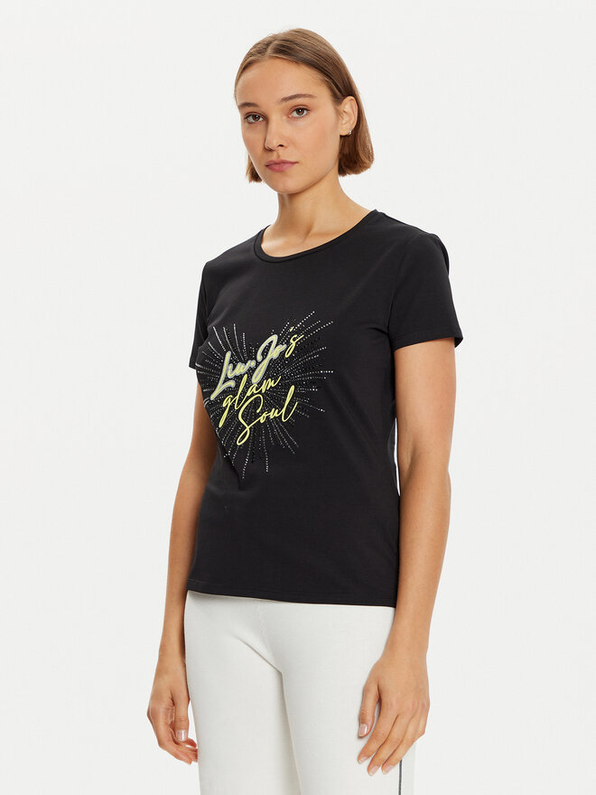 Liu Jo Sport Liu Jo Sport Camiseta TF4312 JS088 Negro Regular Fit