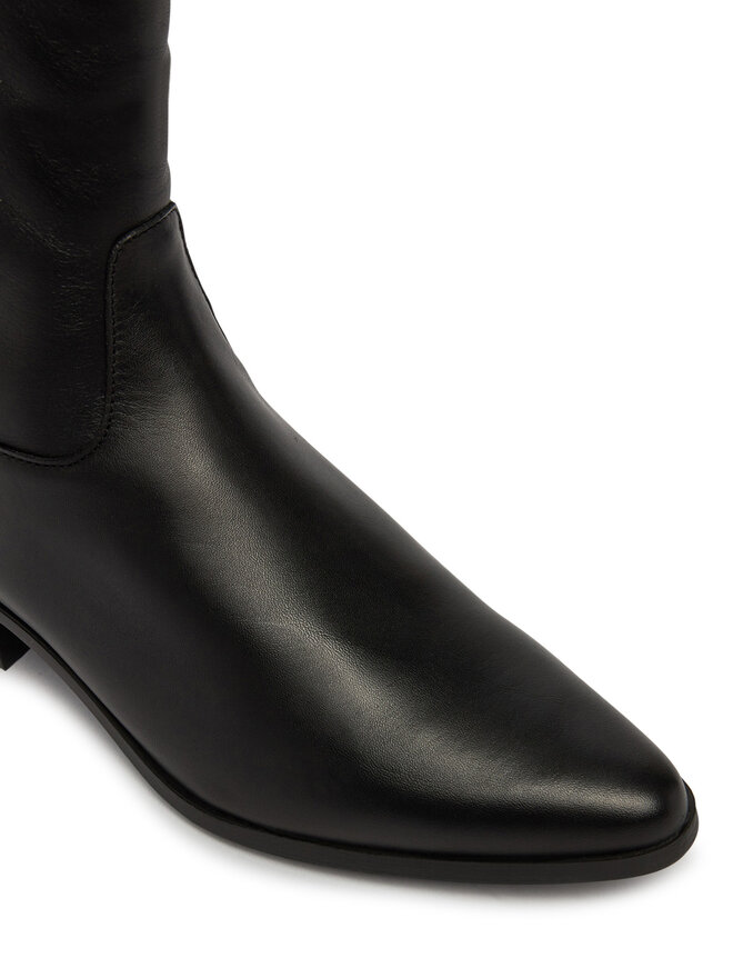 Tommy Hilfiger Stiefeletten Tommy Hilfiger Leather Ankle Boot W Zip FW0FW09921 Schwarz