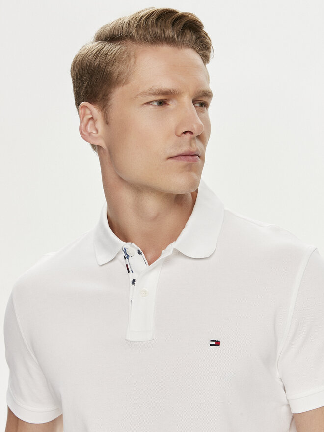 Tommy Hilfiger Tommy Hilfiger Poloshirt Palm Under Collar MW0MW34738 Weiß Regular Fit