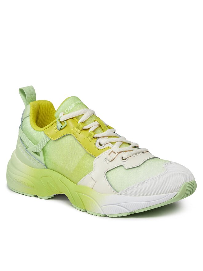 Calvin Klein Jeans Tenisice Calvin Klein Jeans Retro Tennis Low Lace Mix Ml Sat YW0YW01307 Zelena