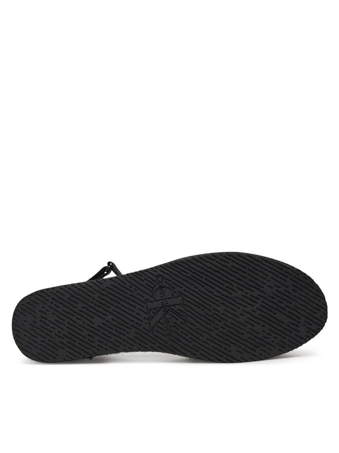 Calvin Klein Jeans Espadryle Calvin Klein Jeans Flatform Espadrille Sling Mg YW0YW01735 Czarny