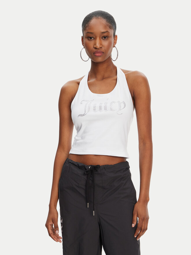 Juicy Couture Juicy Couture Top Tied JCWCT125306 Weiß Slim Fit