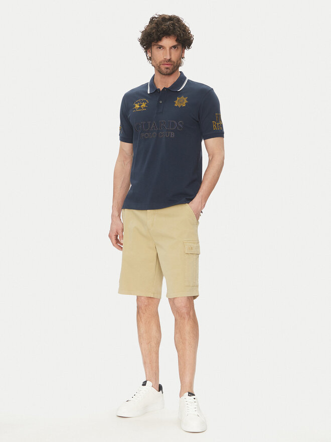 La Martina La Martina Poloshirt Achille MAPG30 PK097 Dunkelblau Regular Fit