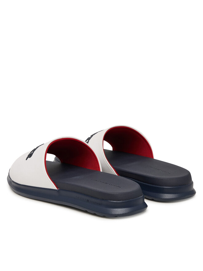 Tommy Hilfiger Pantoletten Tommy Hilfiger Dual Density Hilfiger Pool Slide FM0FM05797 Weiß