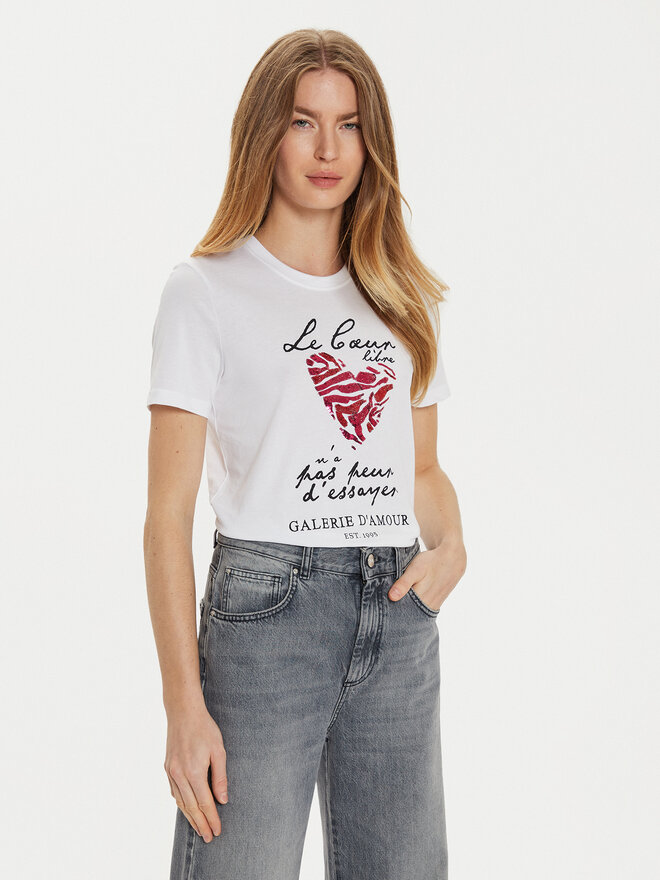 ONLY ONLY Camiseta Kita 15332698 Blanco Regular Fit