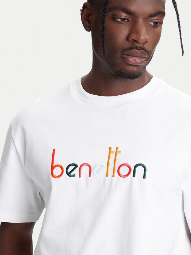 United Colors Of Benetton United Colors Of Benetton Camiseta 3MI6U109O Blanco Oversize
