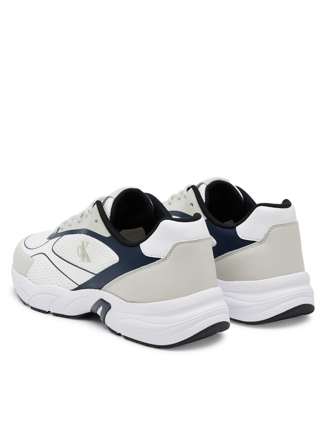 Calvin Klein Jeans Snīkeri Calvin Klein Jeans Retro Tennis Low Knit Mix YM0YM01310 Balts