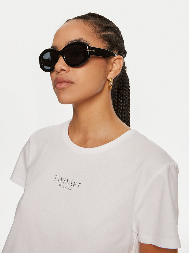 TWINSET TWINSET T-Shirt 242TP2321 Weiß Relaxed Fit