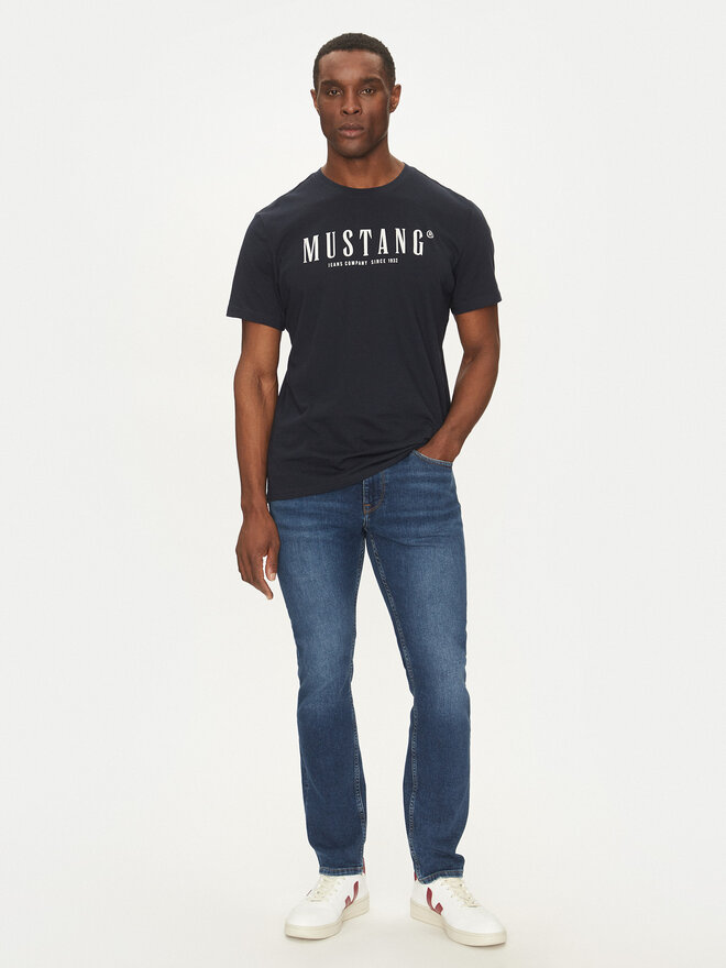 Mustang Mustang T-Shirt Austin 1016264 Dunkelblau Regular Fit