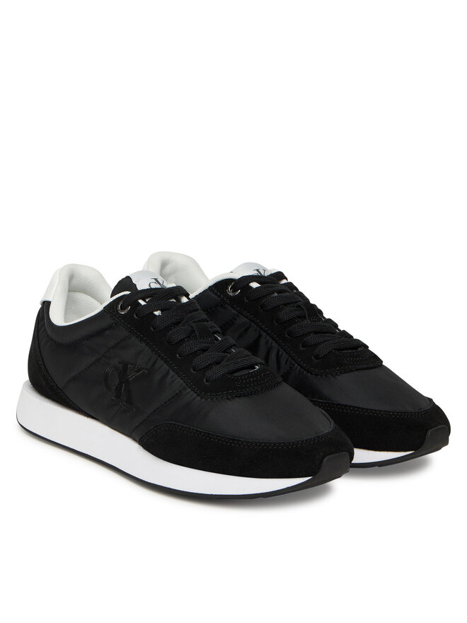 Calvin Klein Tenisice Calvin Klein Retro Runner Lace Up Nylon Mg YW0YW01990 Crna