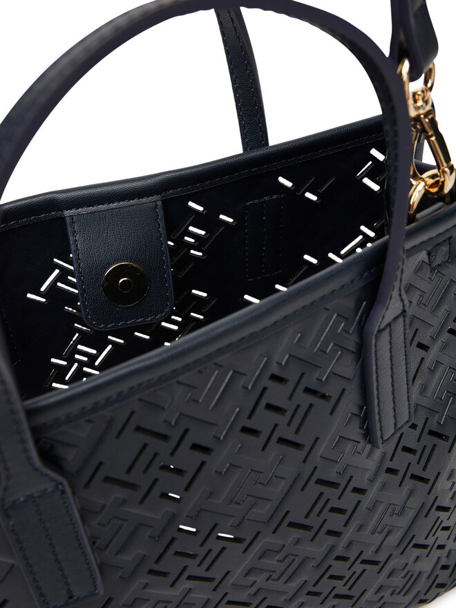 Tommy Hilfiger Handtasche Tommy Hilfiger Th City Mini AW0AW17500 Dunkelblau