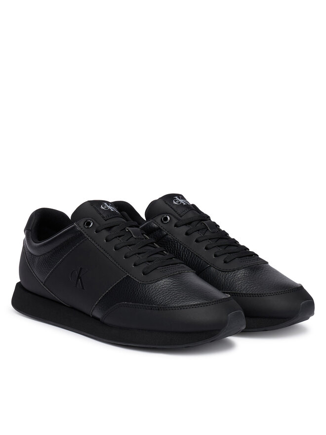 Calvin Klein Sneakers Calvin Klein Retro Run Lace Band Tmb Lth Mix HM0HM02447 Schwarz