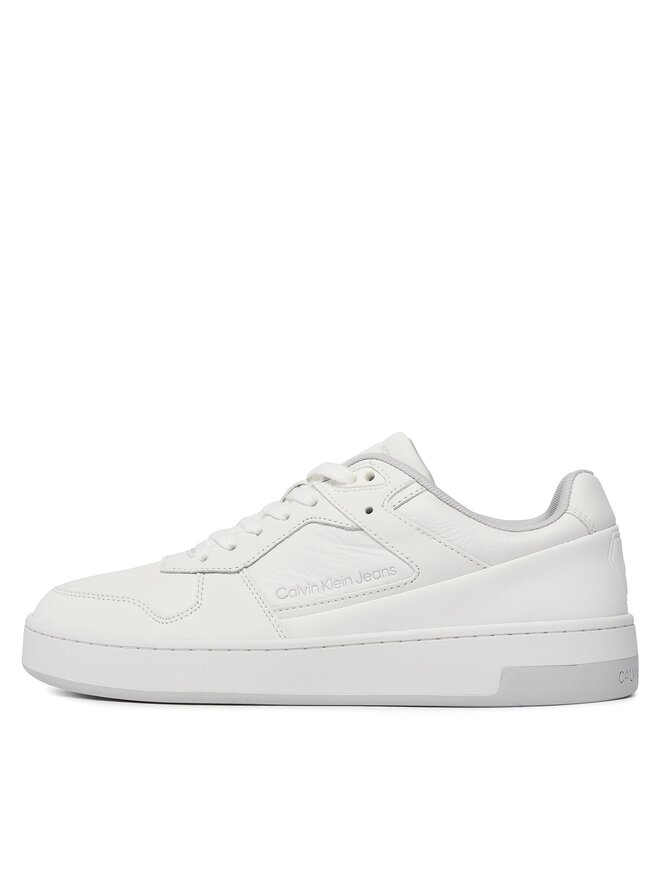 Calvin Klein Jeans Снікерcи Calvin Klein Jeans Basket Cupsole Low Lth In Sat YM0YM00867 Білий
