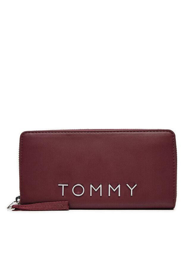 Tommy Jeans Cartera grande para mujer Tommy Jeans AW0AW16485 Guinda/burdeos