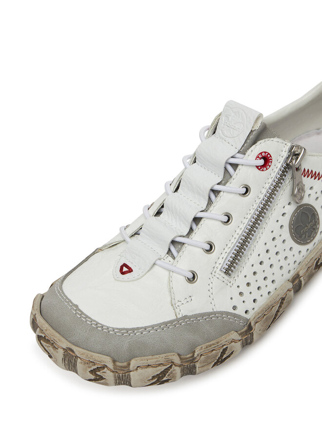 Rieker Sneakersy Rieker L0355-80 Biela