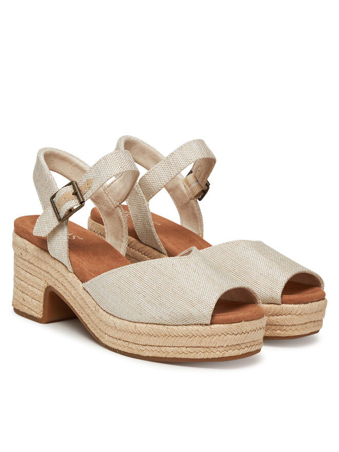 Toms Εσπαντρίγιες Toms Isla Peep Toe 10021977 Εκρού