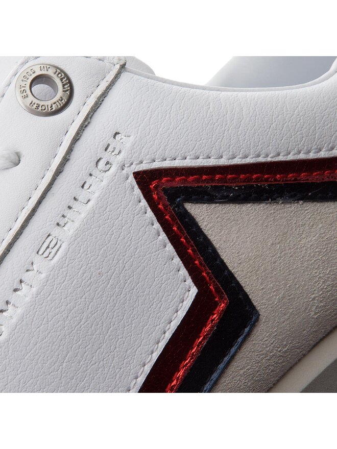 Tommy Hilfiger Laisvalaikio batai Tommy Hilfiger Star Retro Runner FW0FW03234 Balta