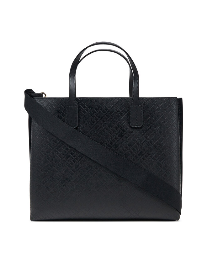 Tommy Hilfiger Bolso Tommy Hilfiger Th Distinct Satchel Mono AW0AW17174 Negro