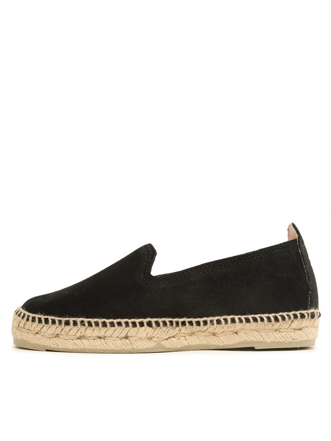 Manebi Εσπαντρίγιες Manebi Suede Flat Espadrilles Μαύρο