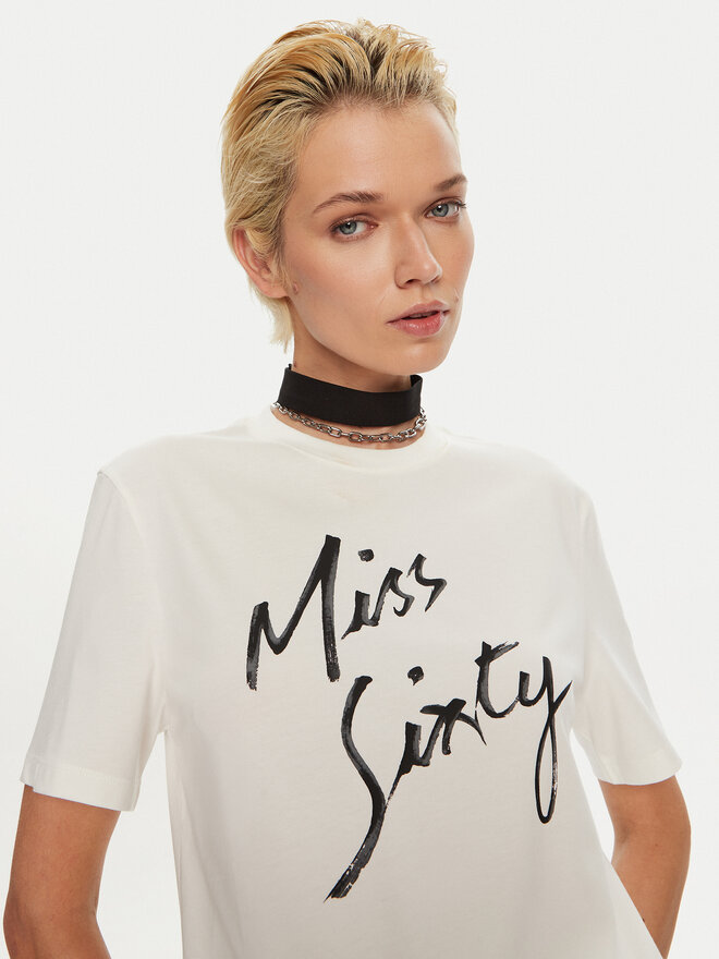 Miss Sixty Miss Sixty T-Shirt 6L3SJ3780000 Λευκό Regular Fit