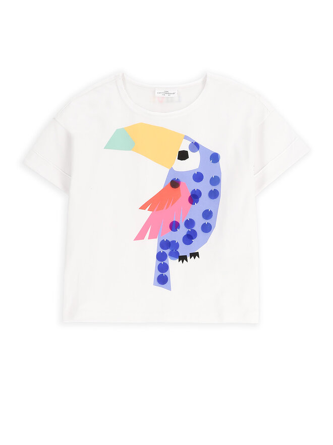 Coccodrillo Coccodrillo Camiseta WC5143201TGK Blanco Regular Fit