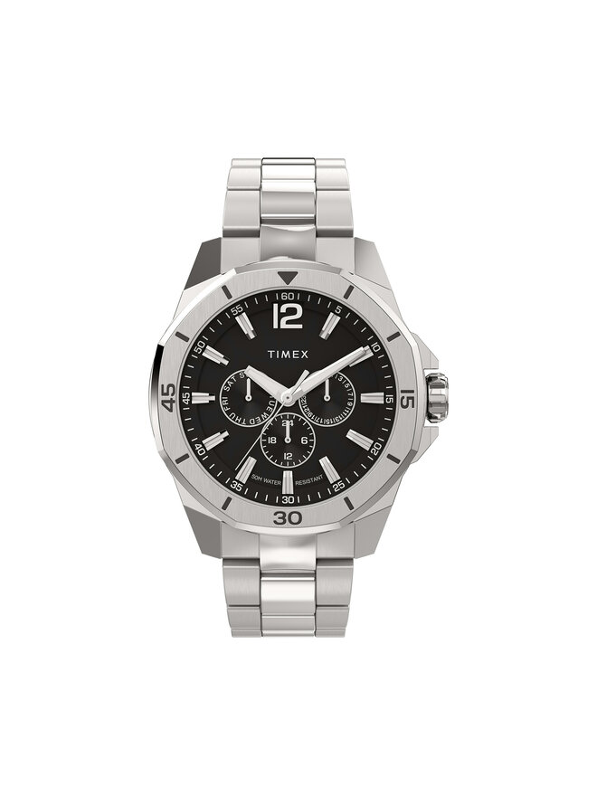Timex Hodinky Timex Essex Multifunction TW2W79900 Stříbrná