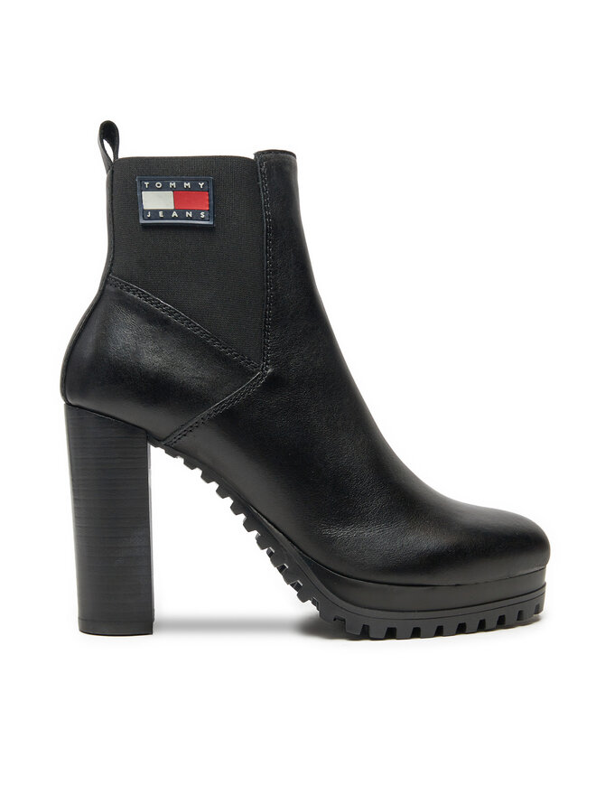 Tommy Jeans Μποτάκια Tommy Jeans Tjw New Ess High Heel Boot EN0EN02439 Μαύρο
