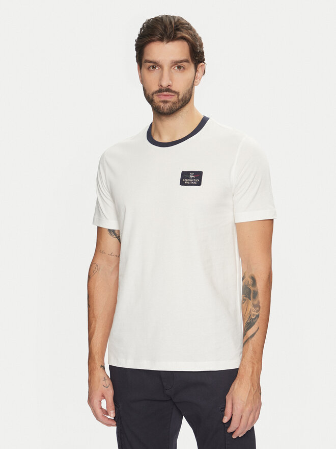 Aeronautica Militare Aeronautica Militare Camiseta 242TS2331J662 Blanco Regular Fit