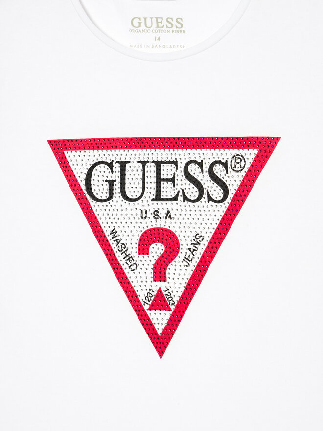 Guess Guess Marškinėliai J2YI51 K6YW1 Balta Regular Fit