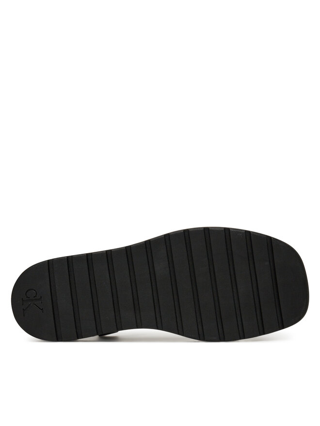Calvin Klein Jeans Sandały Calvin Klein Jeans Rope Toe Post Sandal Lth Mg YW0YW01893 Czarny