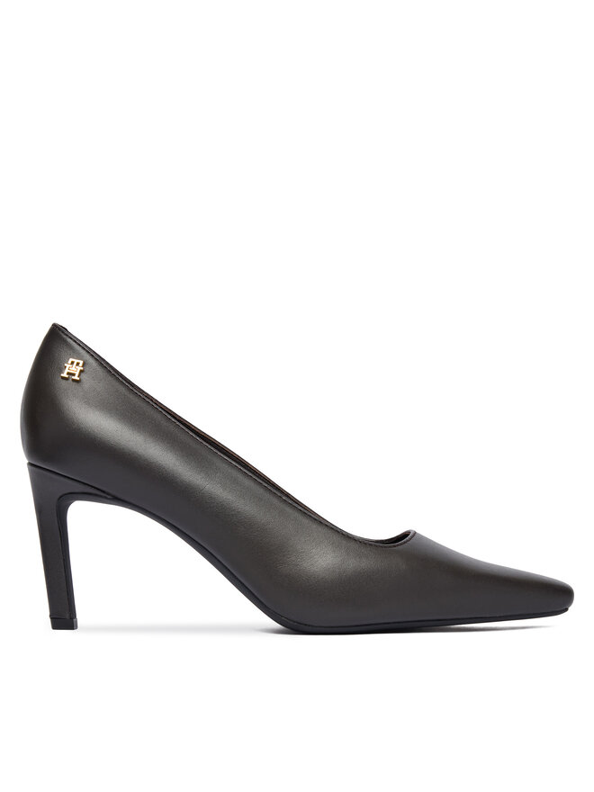 Tommy Hilfiger Pumps Tommy Hilfiger Th Logo Lth Pump Slanted Hl FW0FW09008 Schwarz