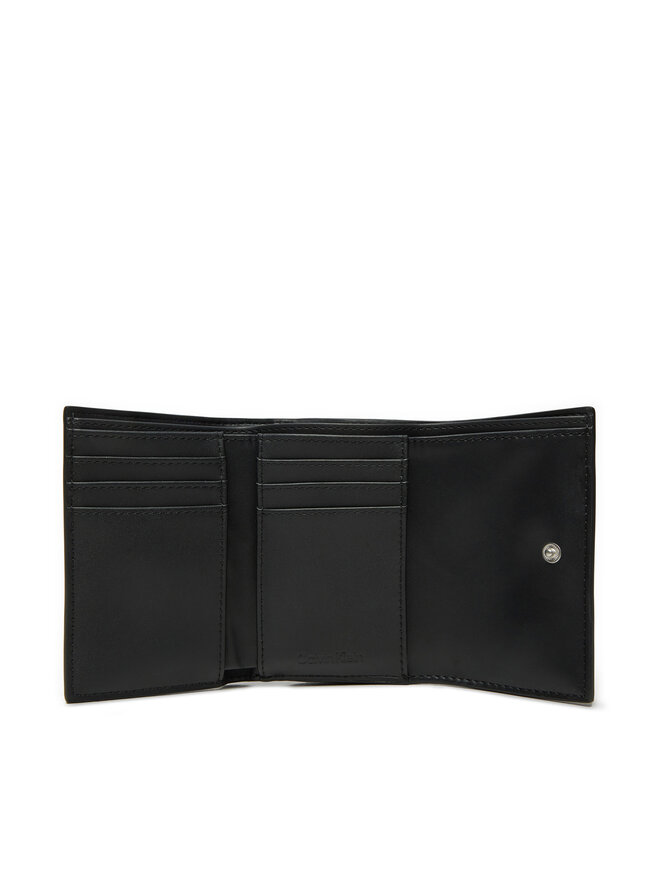 Calvin Klein Kis női pénztárca Calvin Klein Ck Plaque Small Trifold W/Zip K60K612834 Fekete