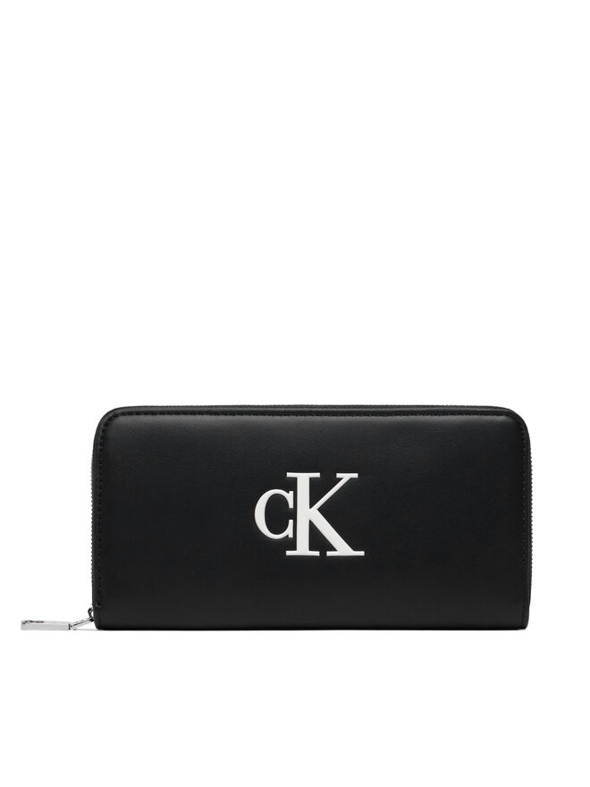 Calvin Klein Geldbörse Calvin Klein Bold Ck Long Zip Around LV04F1077G Schwarz