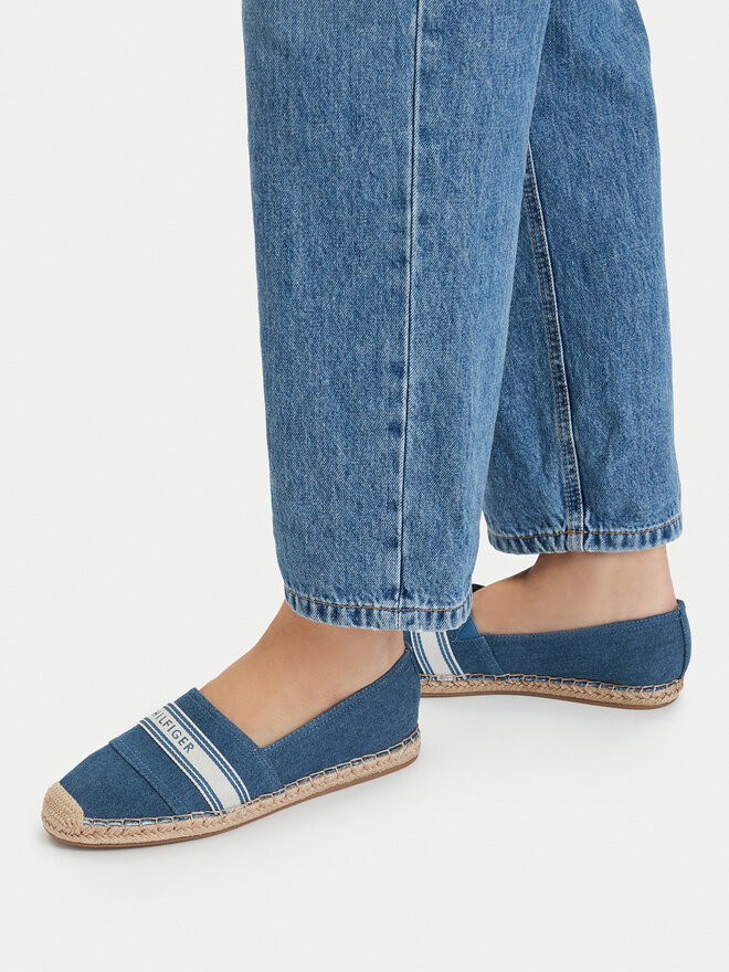 Tommy Hilfiger Espadrilles Tommy Hilfiger Hilfiger Webbing Espadrille FW0FW09334 Blau