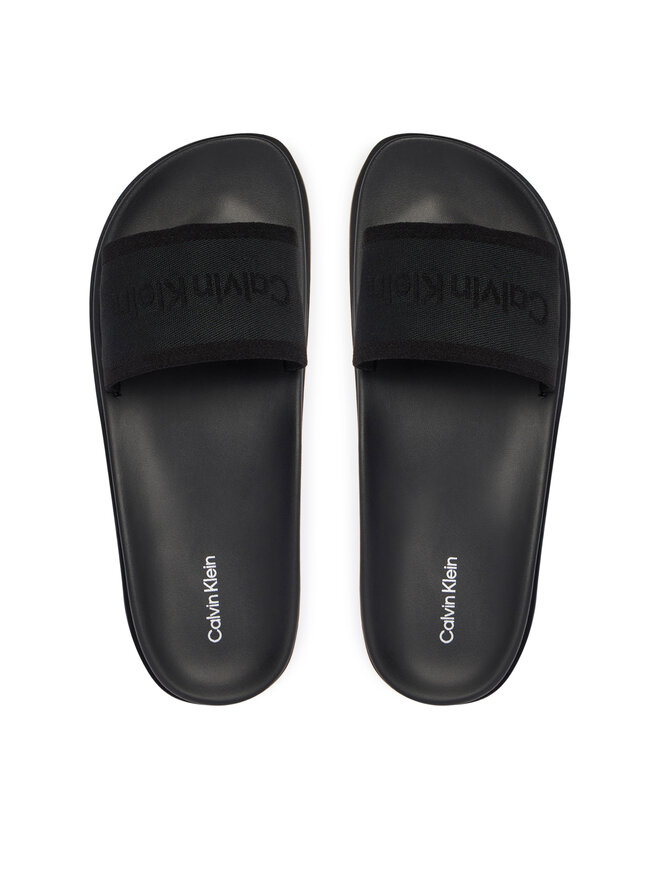 Calvin Klein Pantoletten Calvin Klein City Sandal Mule Webbing HW0HW02887 Schwarz