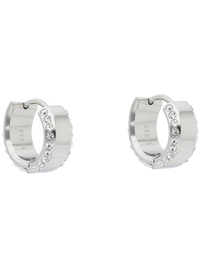 Guess Náušnice Guess Just Guess JUBE03 112JW Strieborné rhodiovanie