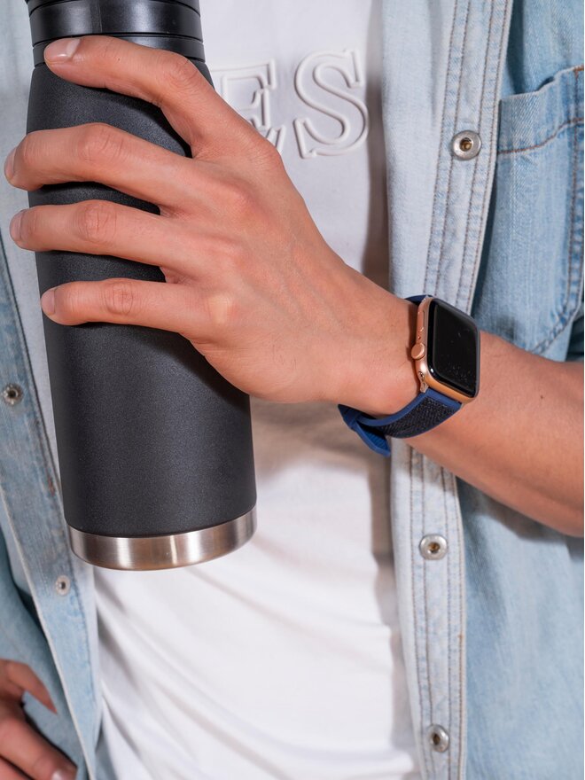 Guess Змінний ремінець для годиннаки Apple Watch Guess CS3003S3 Cиній