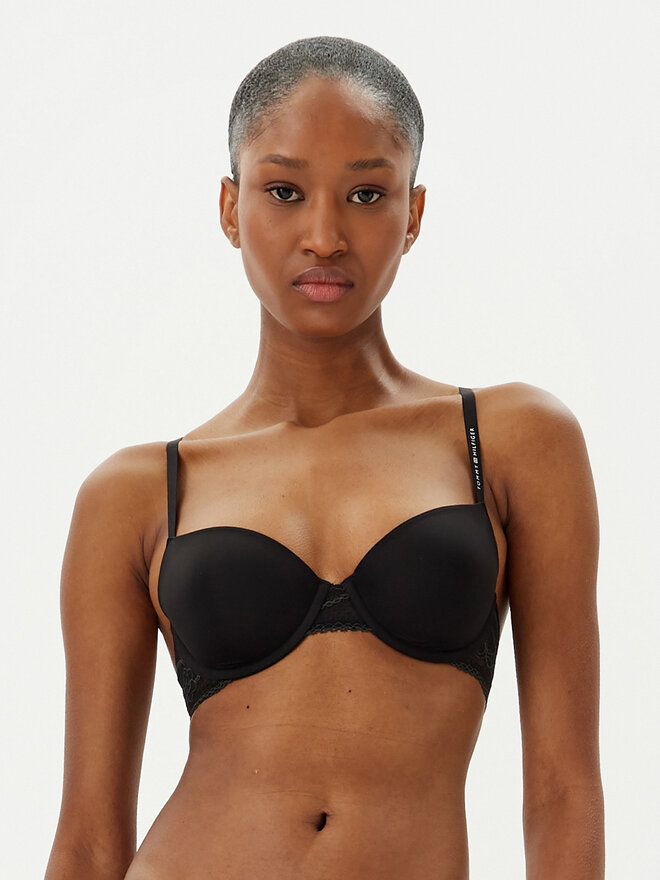 Tommy Hilfiger Tommy Hilfiger Pusiau dengta (balcony bra) liemenėlė UW0UW02420 Juoda