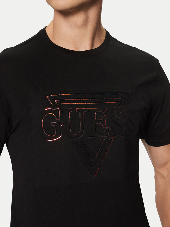 Guess Guess Marškinėliai M5RI62 K9RM1 Juoda Regular Fit