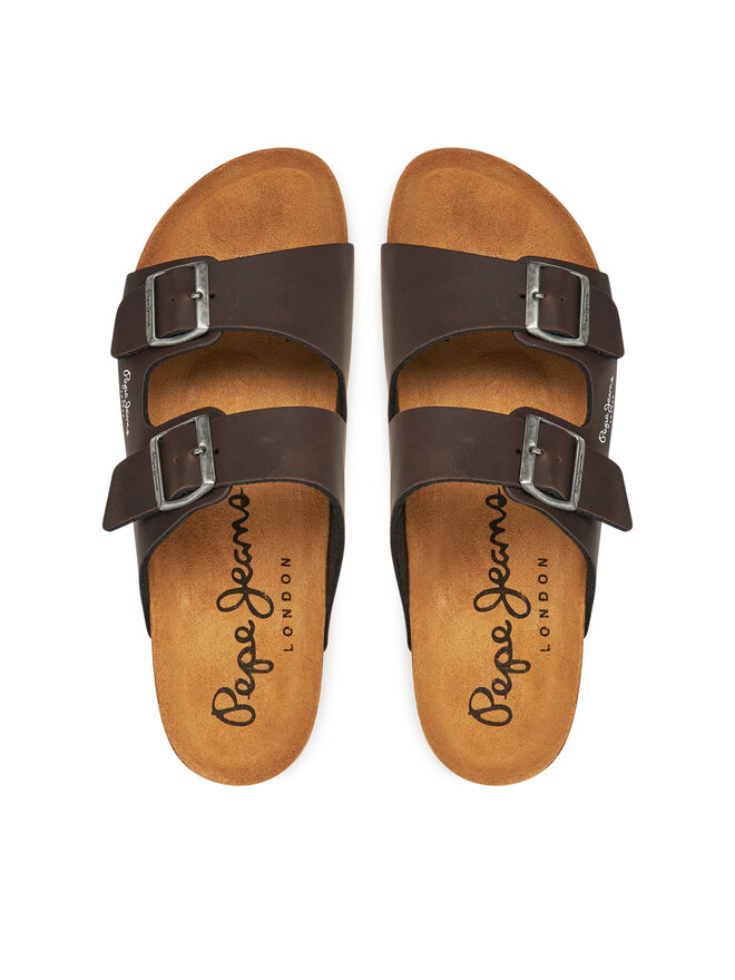 Pepe Jeans Klapki Pepe Jeans PMS90108 Brązowy